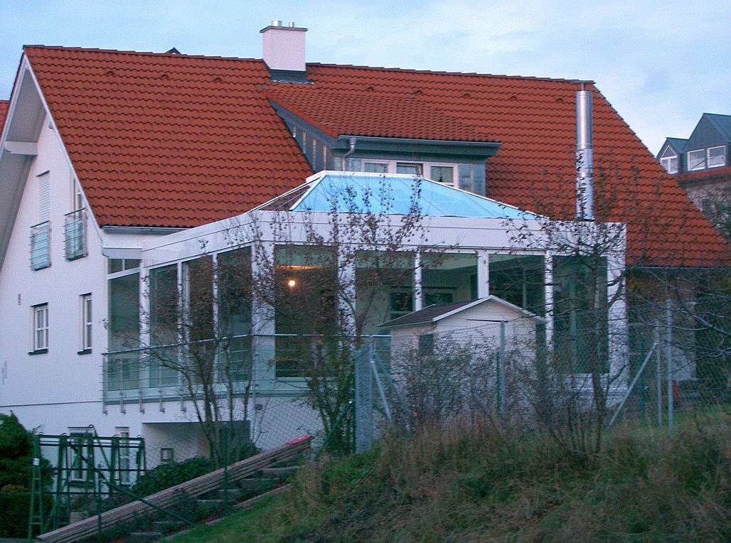 Innenausbau im Flachdachwintergarten