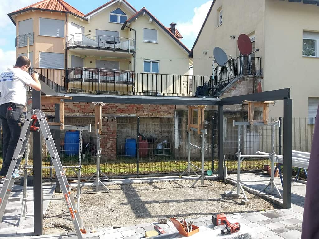 Montagebeginn in Bietigheim