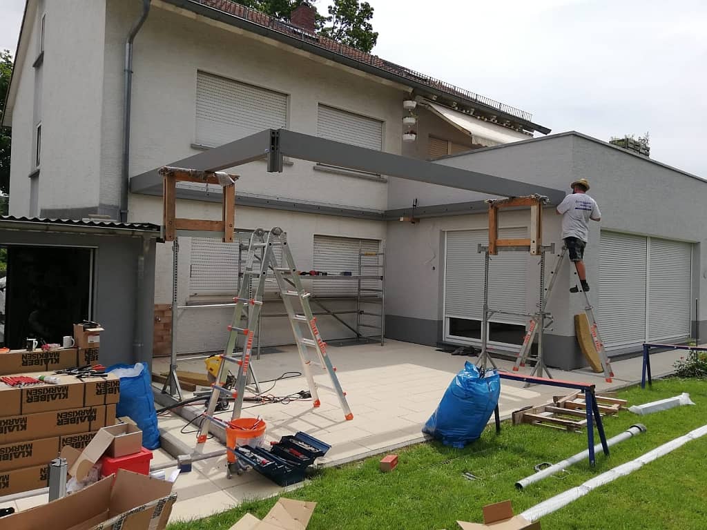 Grundgerüst vom Lamellendach