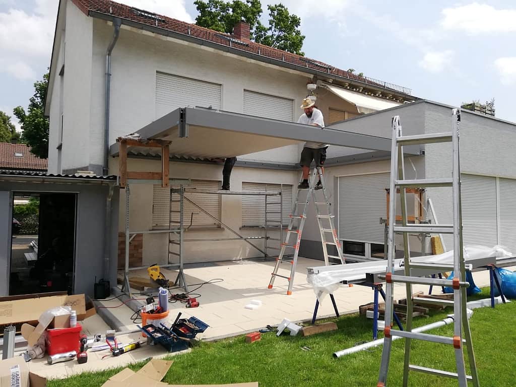 Montage der drehbaren Lamellen