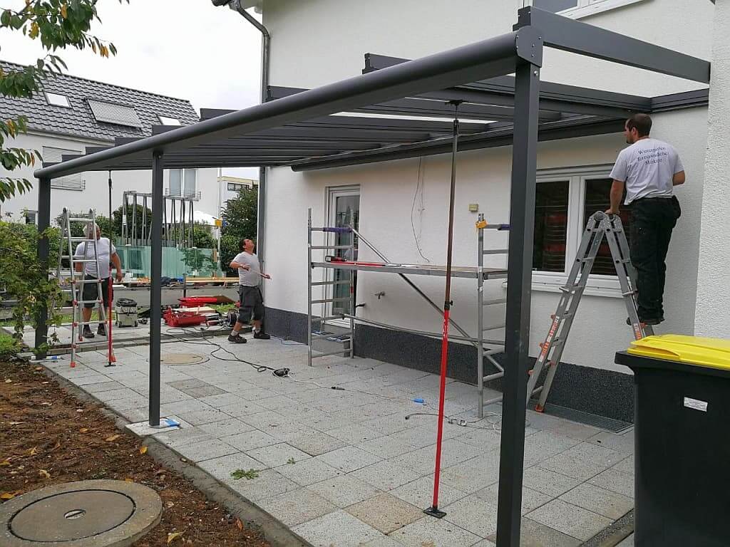 Beim einglasen der Konstruktion