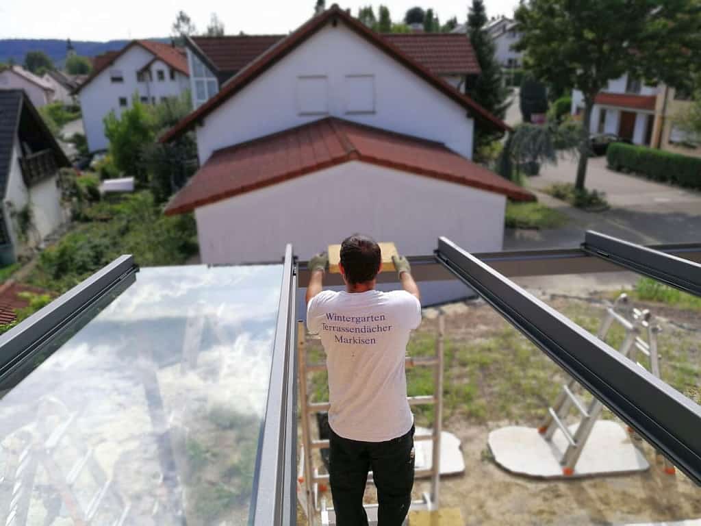 Beim einglasen der Konstruktion