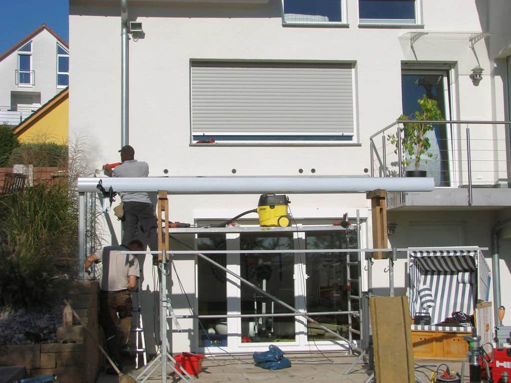 Montagebeginn in Mosbach