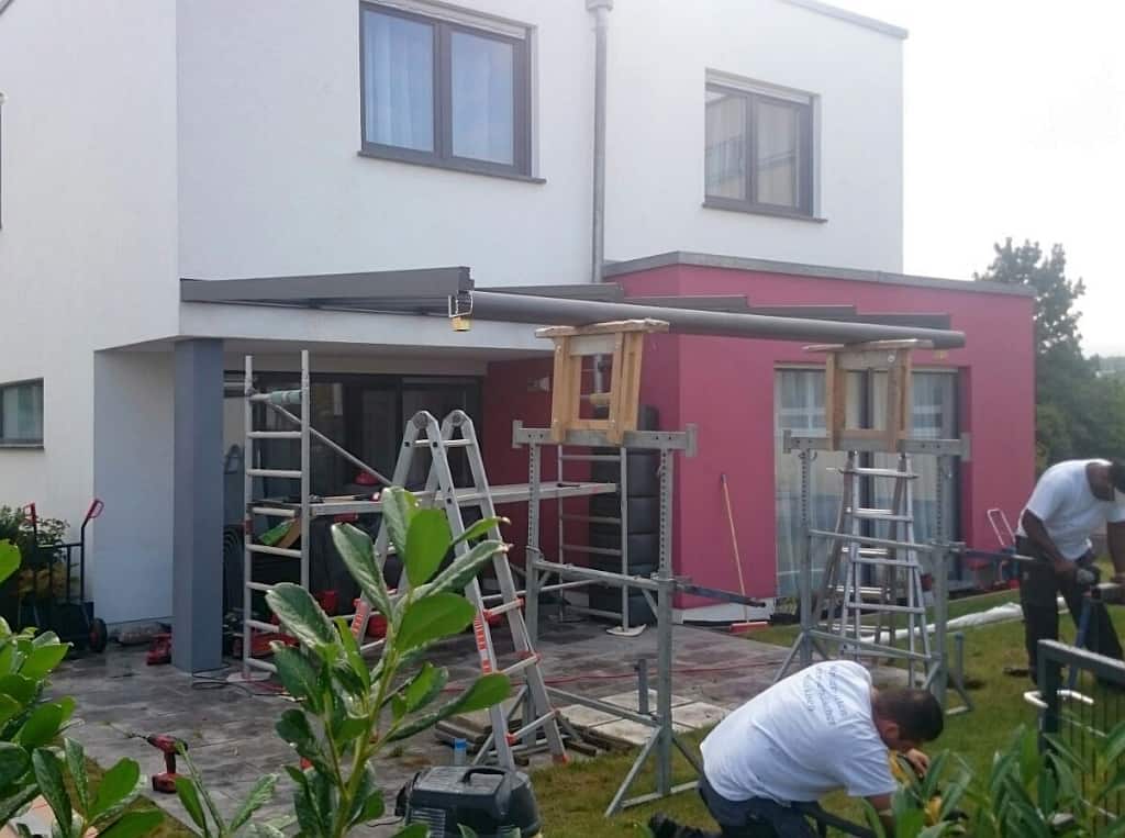 Montage der Aluminium Konstruktion