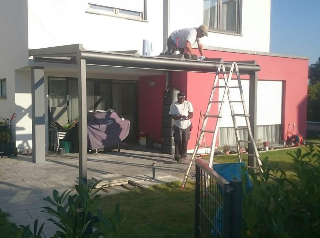 Beim einglasen der Konstruktion