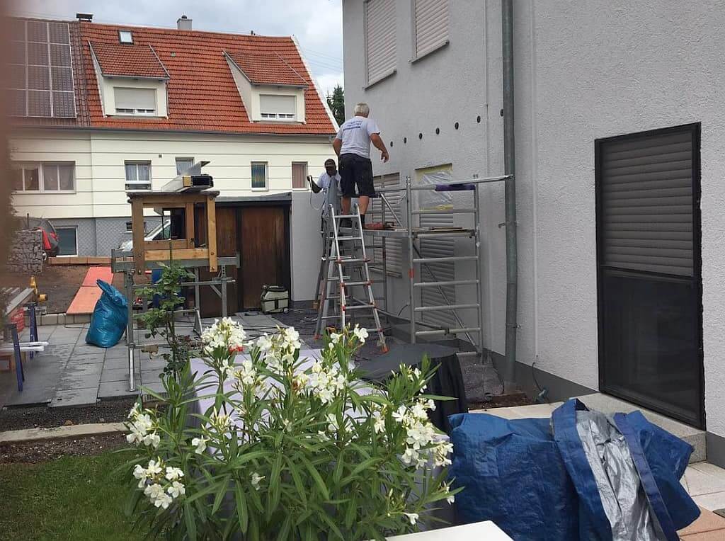 Montagebeginn in Zaberfeld