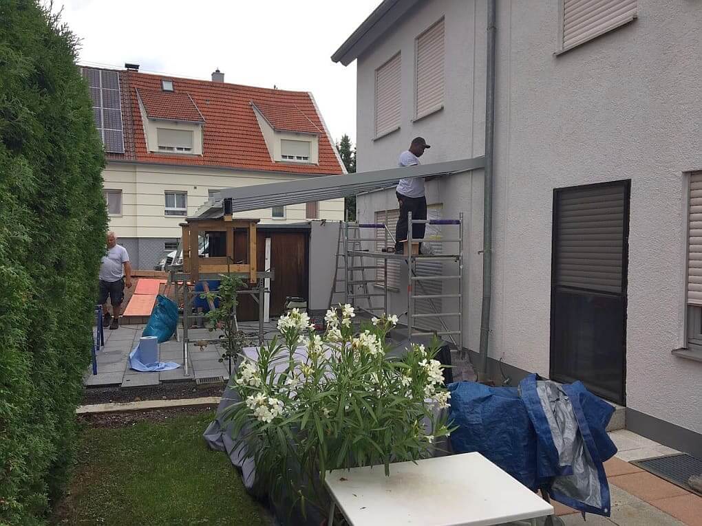 Montage der Konstruktion