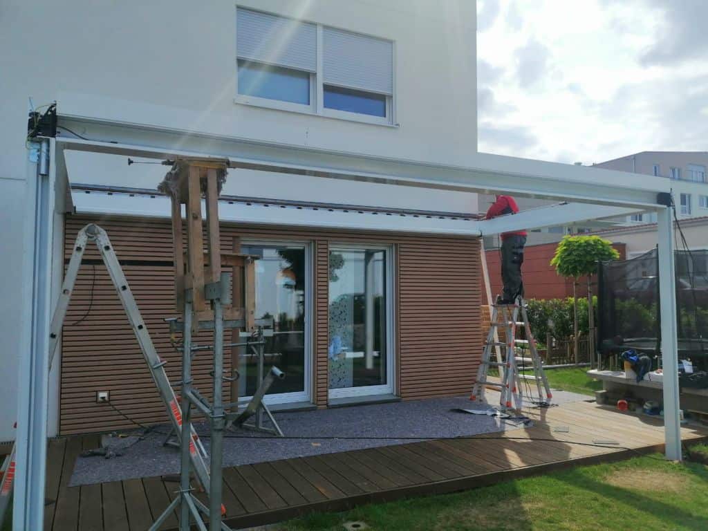 Lamellendach Kranzmontage