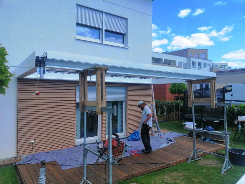 Montage der Eindrehfundamente