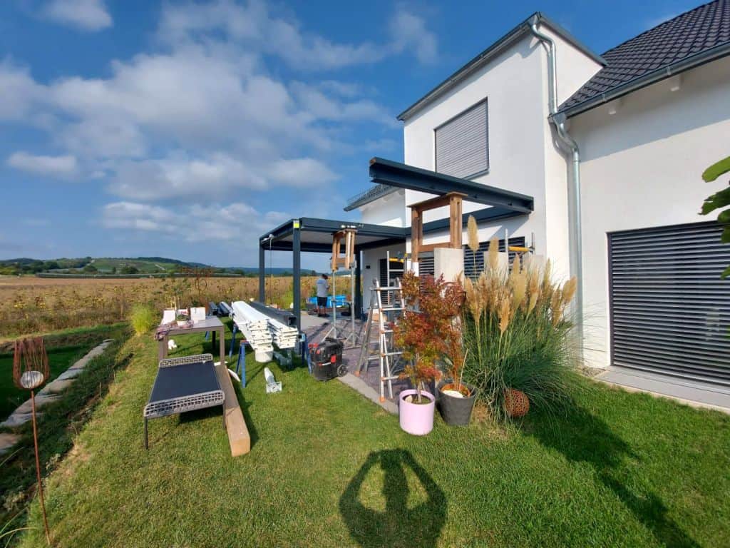 Grundgerüst vom Lamellendach