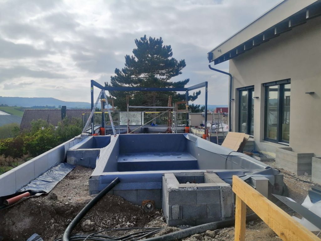 Grundgerüst vom Lamellendach