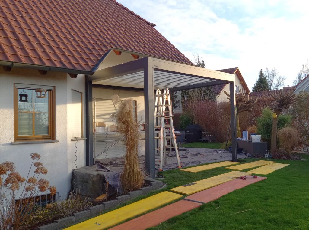 Grundgerüst vom Lamellendach