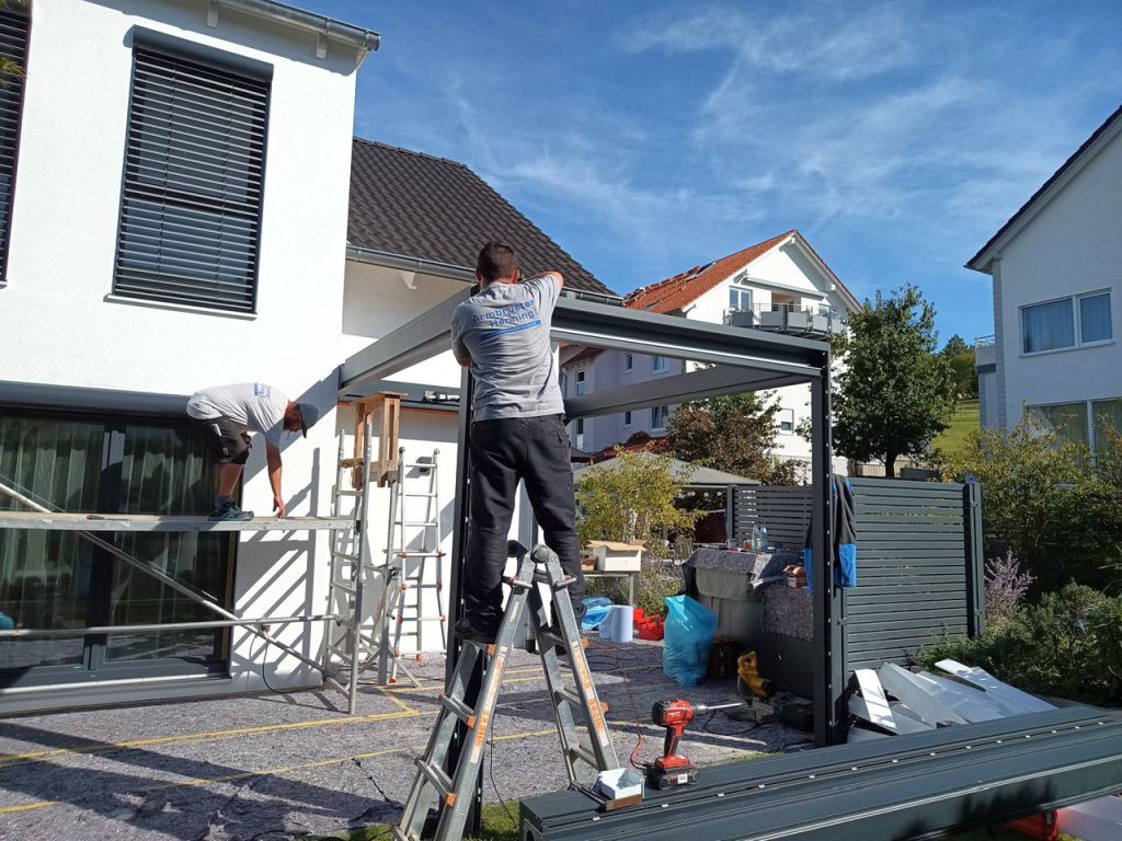 Grundgerüst vom Lamellendach