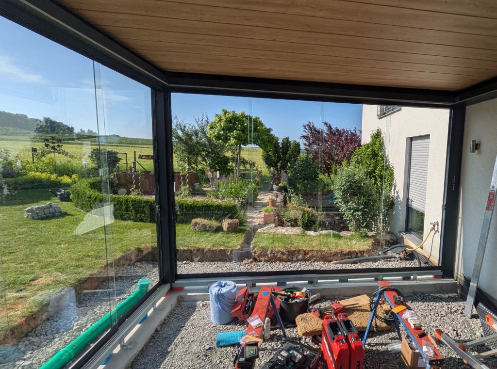 Montage der Lamellen und Gläser