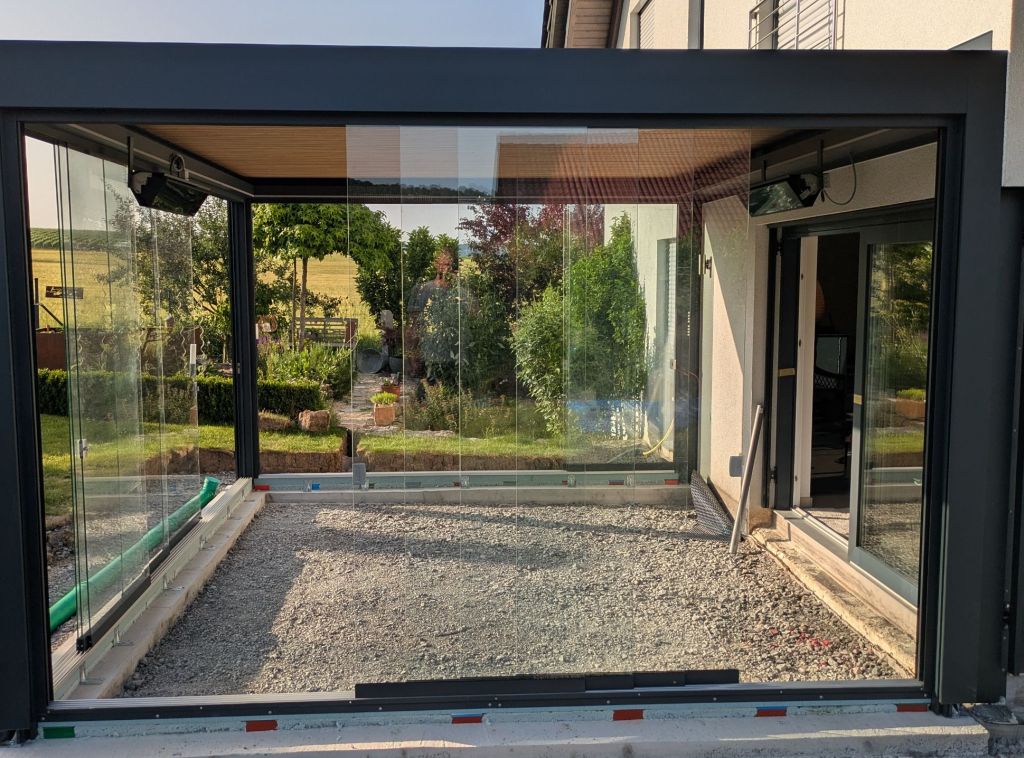 Montage der Lamellen und Gläser