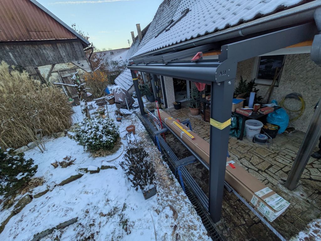 Montage Kaltwintergarten